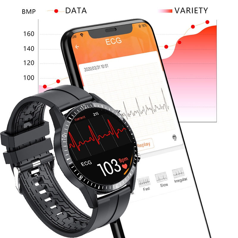 Thumbnail: LIGE Fashion Full Circle Touch Screen Mens Smart Watches IP67 Waterproof Sports