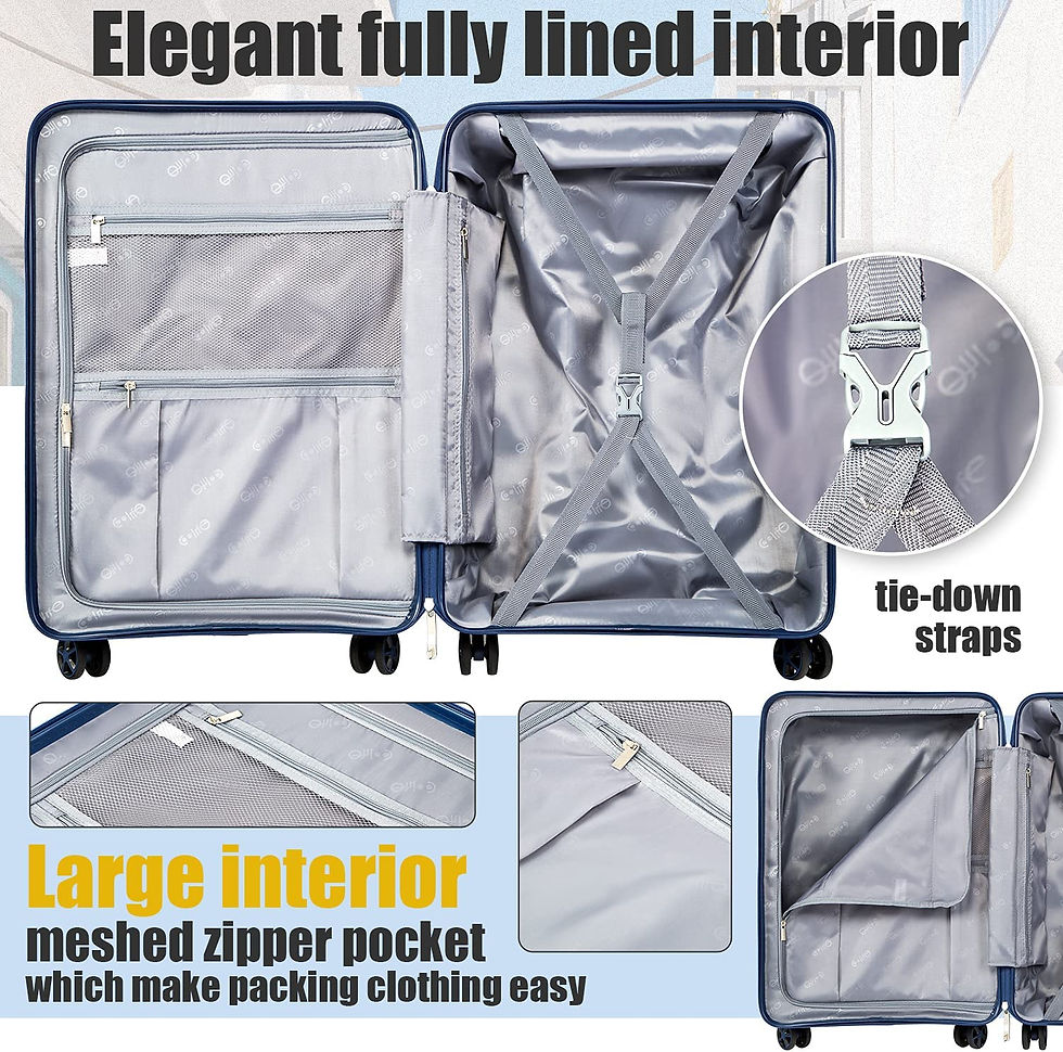 Miniatura: COOLIFE luggage Expandable(only 28”) suitcase 3 piece set PP material with TS