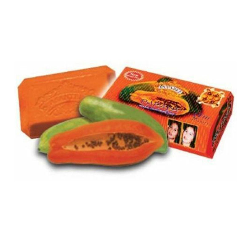 Миниатюра: 2 Pack Thailand ASANTEE Papaya Honey Herb Soap Whitening Handmade Soap Lighteni