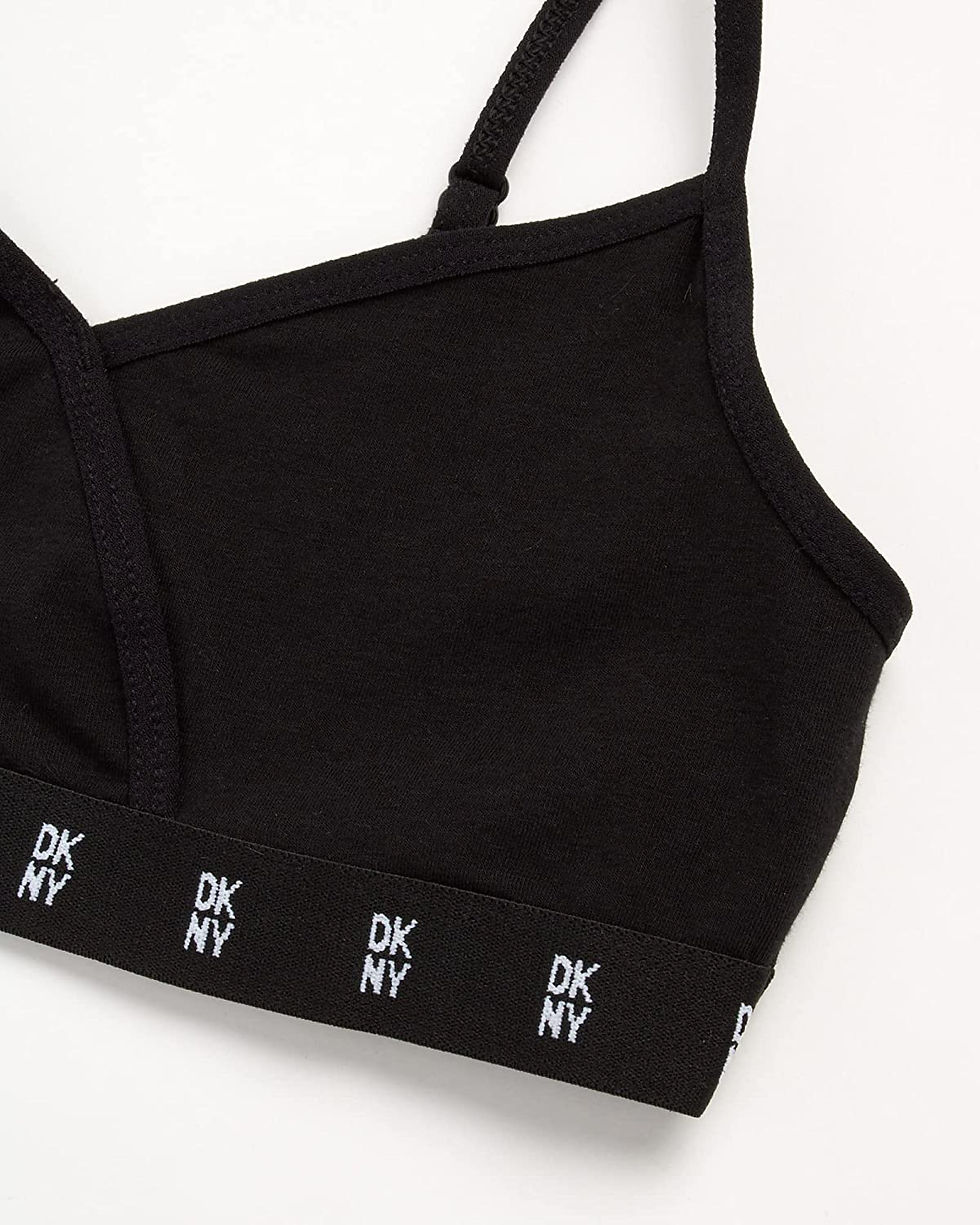 Thumbnail: DKNY Girls' Training Bra – 4 Pack Stretch Cotton Crop Cami Bralette (7-16)