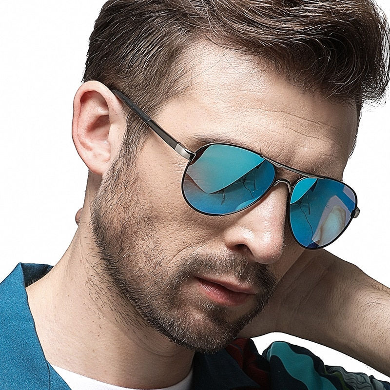 Thumbnail: Men's Aviation Polarized Mirror Sunglass HD Driving Polaroid Sun Glasses