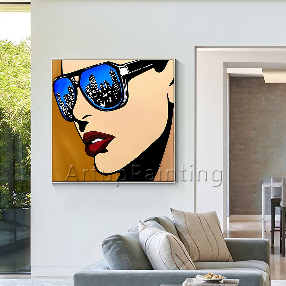 Миниатюра: Hand painted Roy Lichtenstein Pop Art Cartoon oil paintings on canvas  Wall art