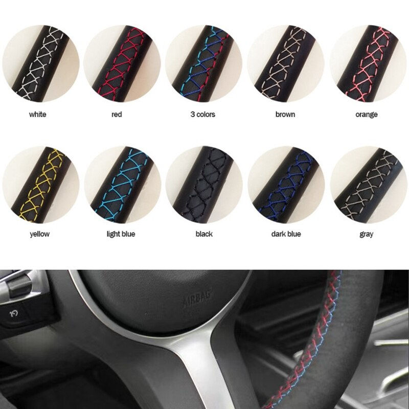 Miniature : Car Steering Wheel Cover Braid Beige Leather For Nissan Tiida 2004-2010 Versa N