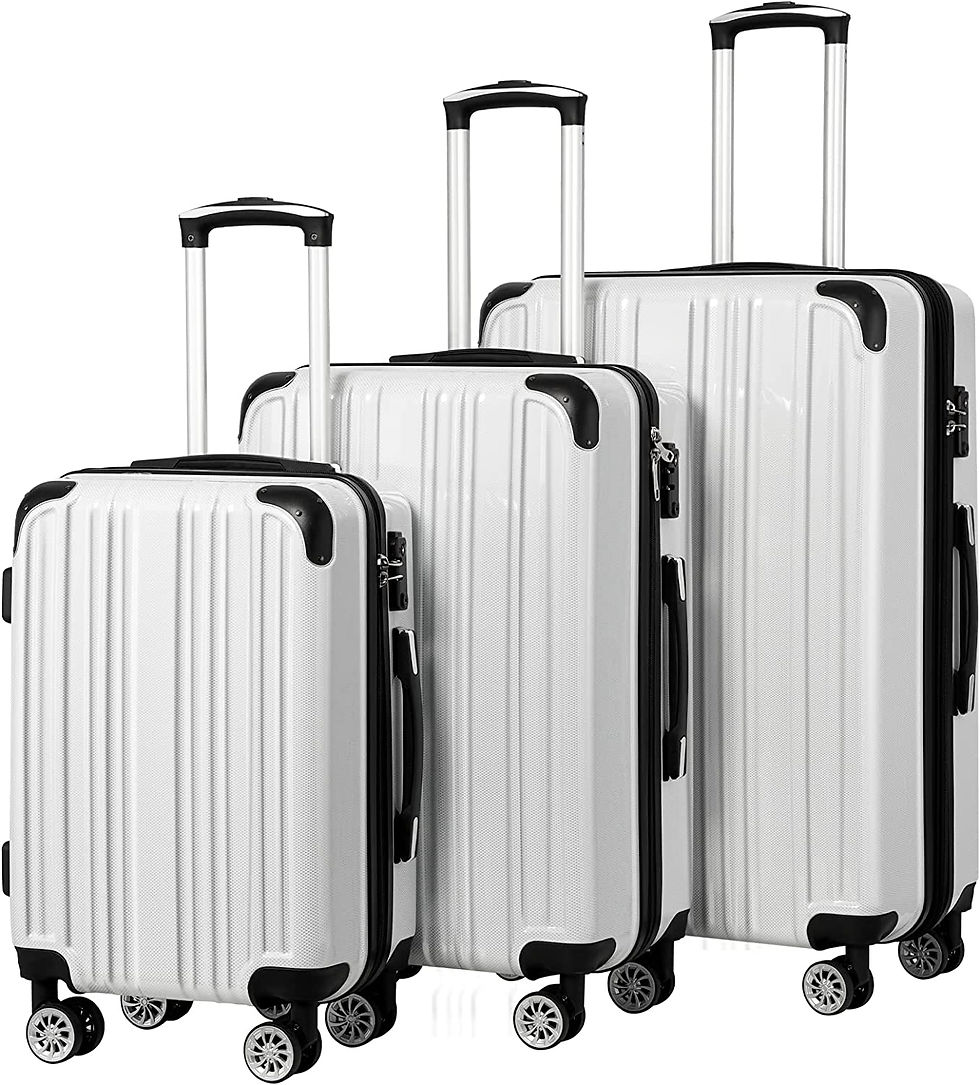 Miniatura: Coolife Luggage Expandable 3 Piece Sets PC+ABS Spinner Suitcase 20 inch 24 inch