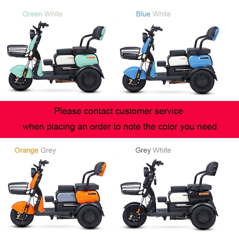 الصورة المصغرة: Road Legal Motorcycle 800W 60V 20A Electric Tricycle with Lithium battery Three
