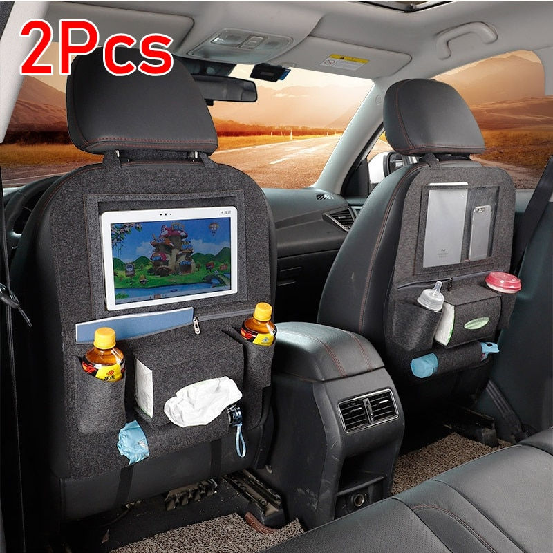 Miniature : Multi-Function Car Organizer Seat Back Hanging Bag With Touch Screen Tablet Hol