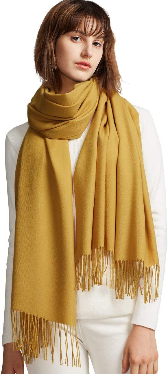 Thumbnail: MaaMgic Women's Large Soft Cashmere Feel Pashmina Shawls Wraps Light Winter Sca