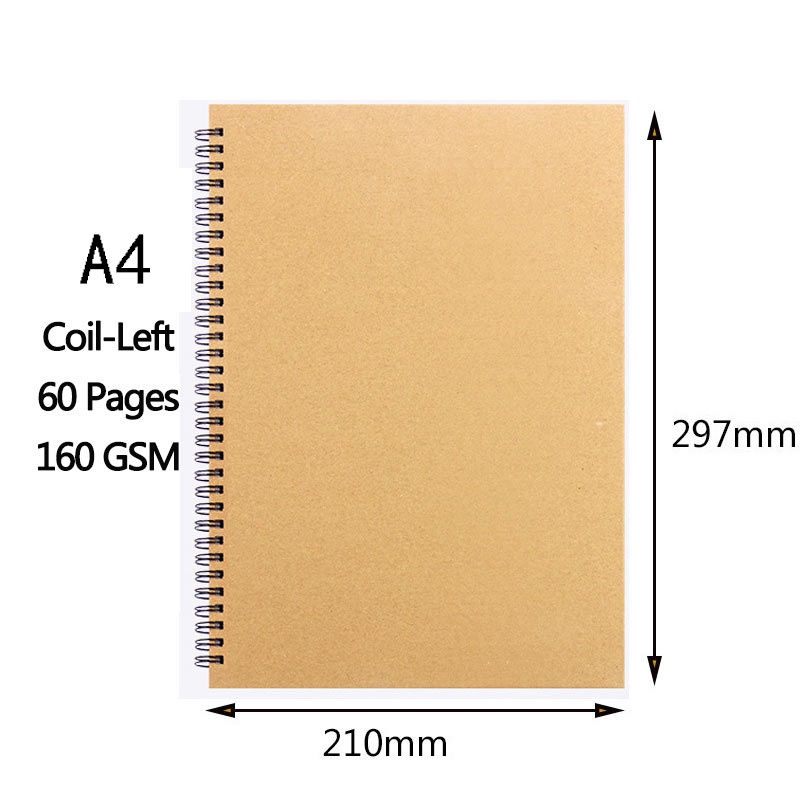Thumbnail: Sketchbook Spiral Linen Hardcover Drawing Notebook 120 Pages 160GSM Refillable 
