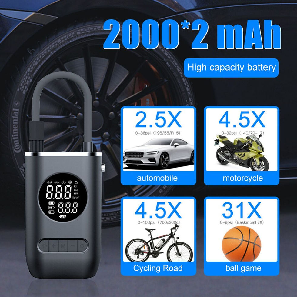 Miniature : 2023 New Car Electrical Air Pump Mini Portable Wireless Tire Inflatable Pump In