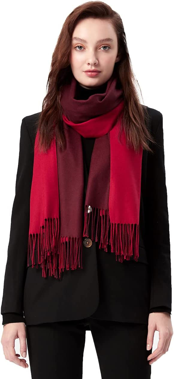 Thumbnail: MaaMgic Women's Large Soft Cashmere Feel Pashmina Shawls Wraps Light Winter Sca