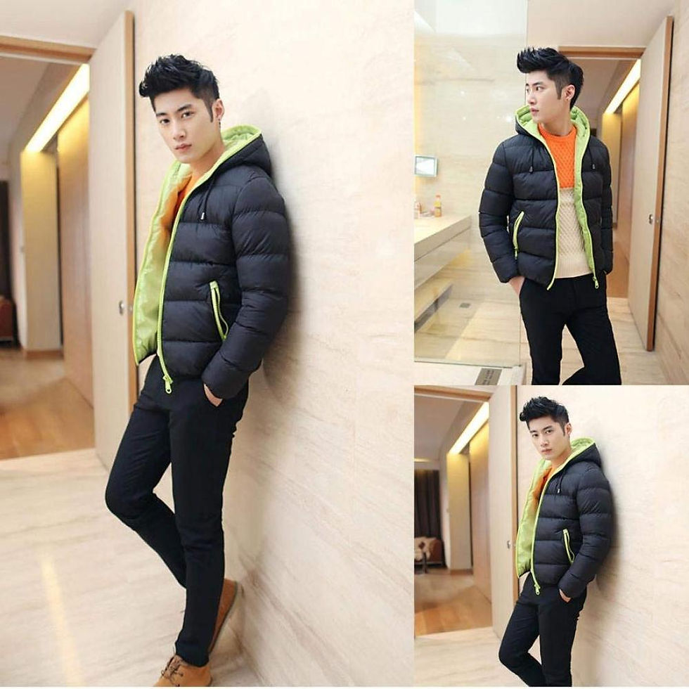 الصورة المصغرة: Men Jacket Coat Slim Casual Warm Jackets Hooded Winter Thick Coat Parka