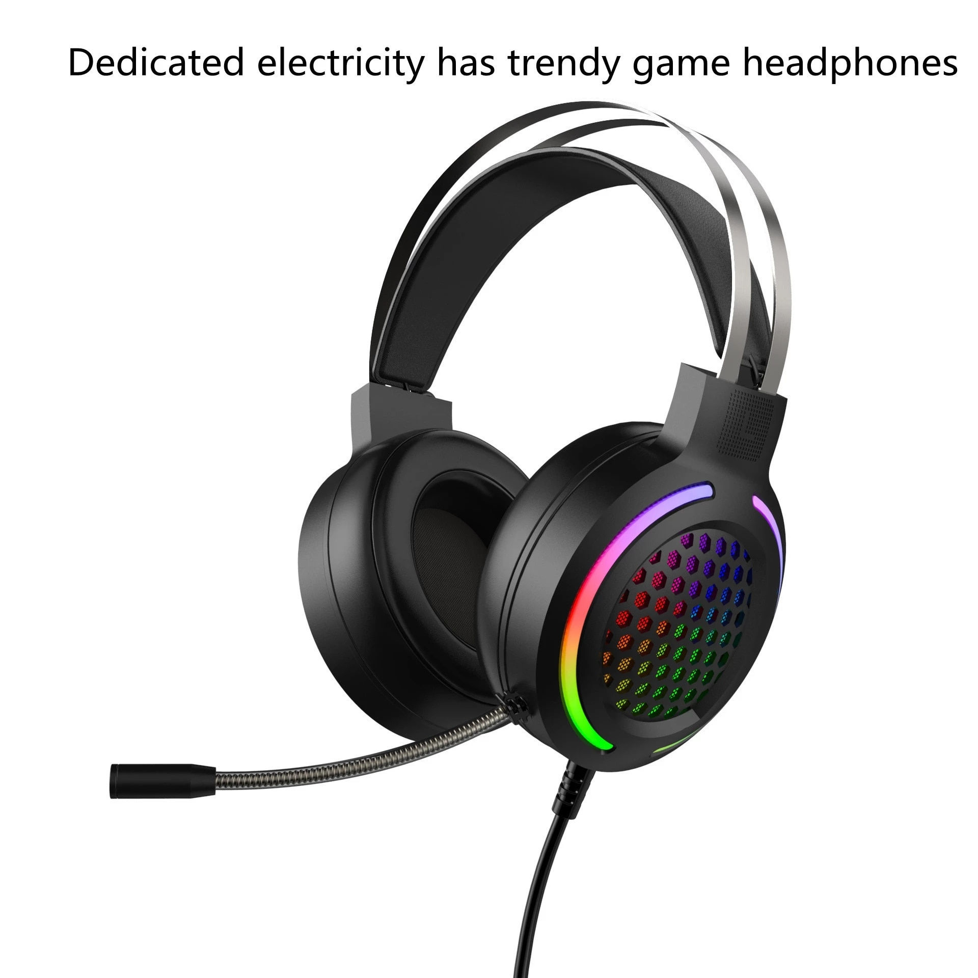 X2 RGB Game Luminous Earphone Wired USB Computer Network Class Head-Mounted Hea