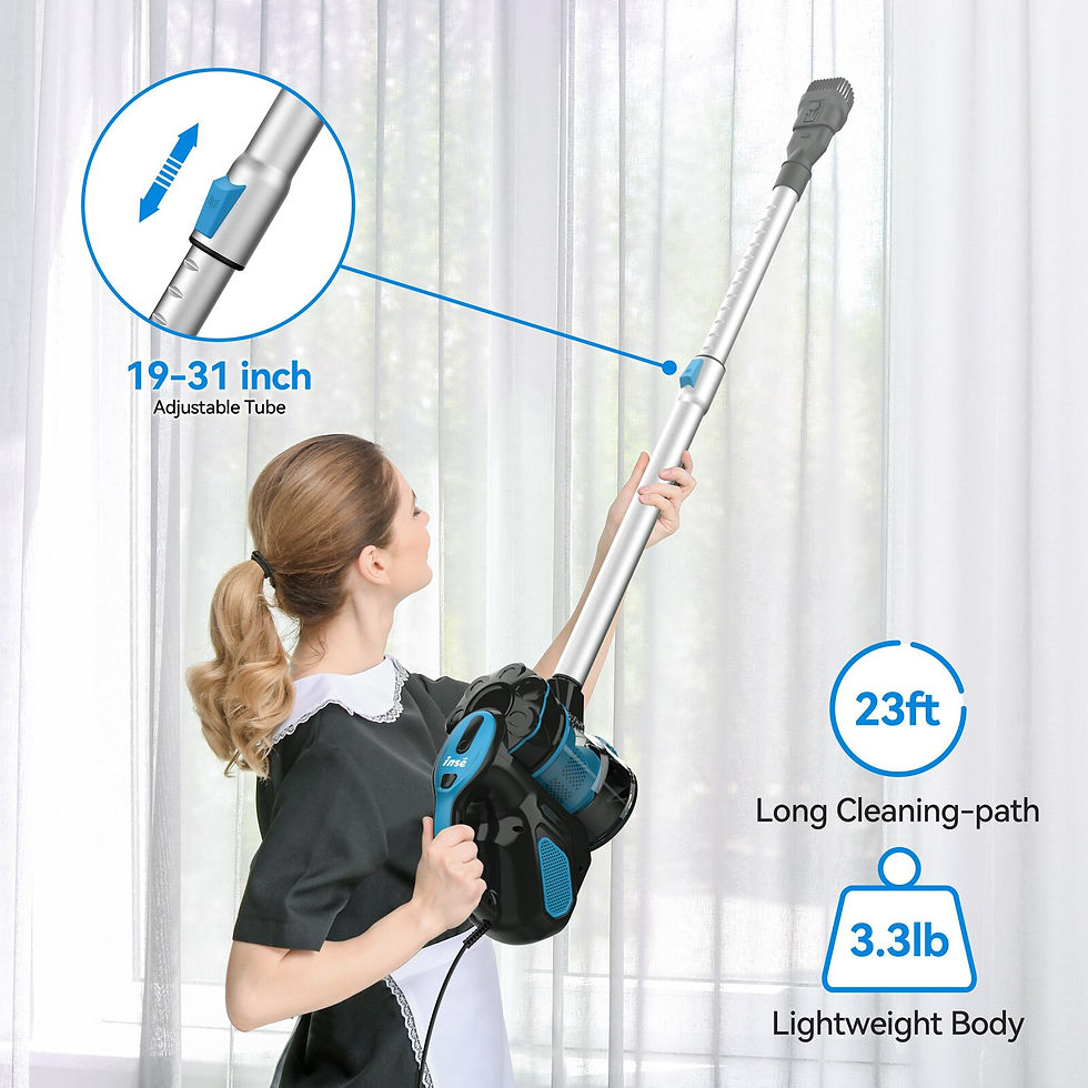 Thumbnail: US STOCK INSE Corded Stick Vacuum Cleaner, 18kPa Suction 600W Motor, 3 in 1 Lig