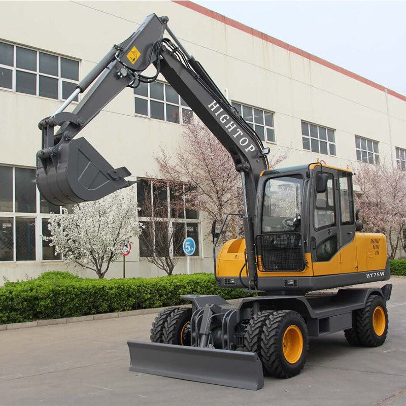 Thumbnail: Mini Excavator 7.5ton Wheels Excavator Machines with Grab Bucket