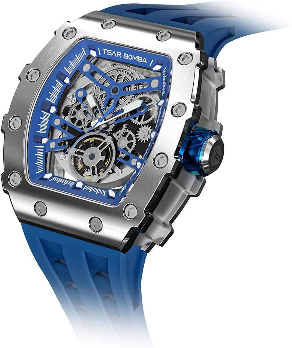 Thumbnail: TSAR BOMBA Men's Wristwatch Automatic Mechanical, Japanese Movement with Silico