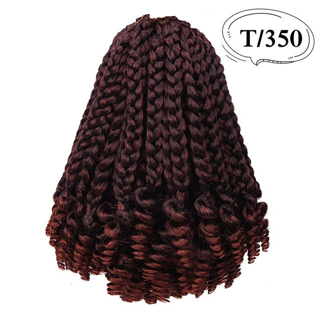 Thumbnail: Sambraid Crochet Box Braids Curly Ends 14 Inch Short Goddess Box Braids Crochet