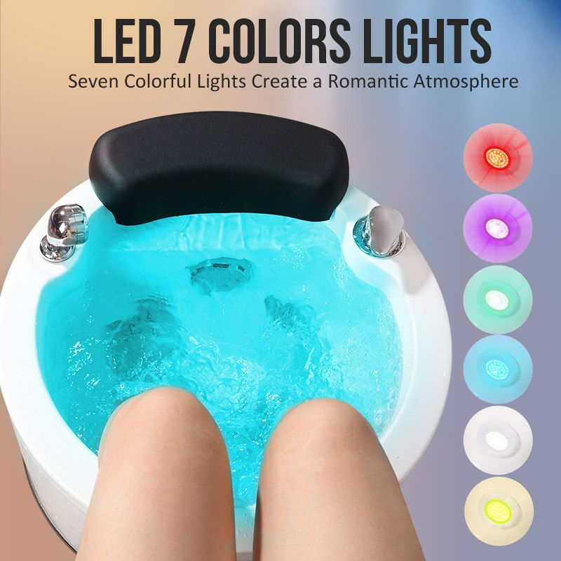 Thumbnail: Foot Spa Basin White Acrylic  Electric Foot Care Pedicure Bowl Nails Pedicure T