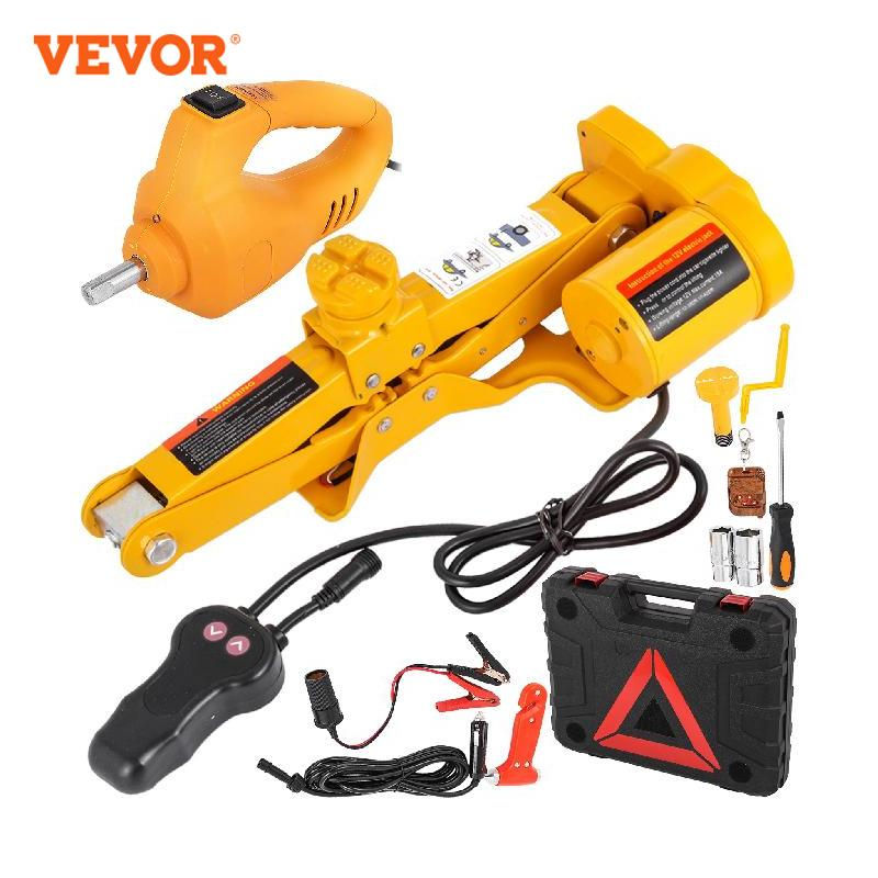 الصورة المصغرة: VEVOR 3 Ton Electric Car Jack Kit 12V DC Portable Auto Scissors Jack With Impac
