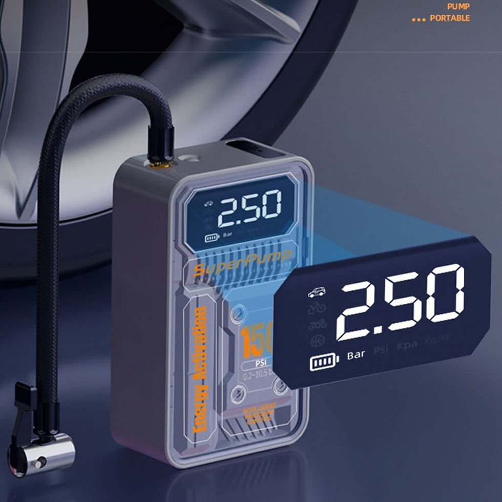 الصورة المصغرة: Wireless/Wired Car Air Compressor 4000mAh Electric Air Pump Tire Inflatable Pum