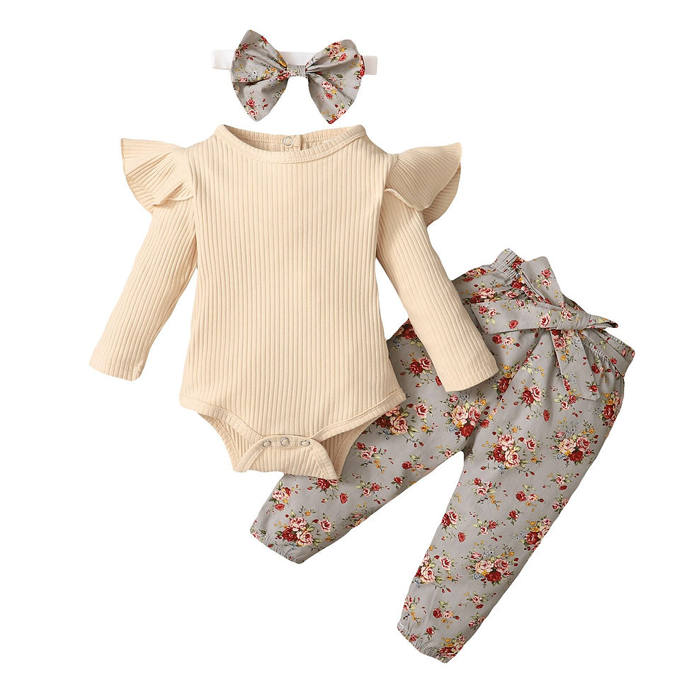 Miniaturbild: New Baby Girl Clothes Set Autumn Winter Toddler Girls Clothes Bow Pink Long Sle