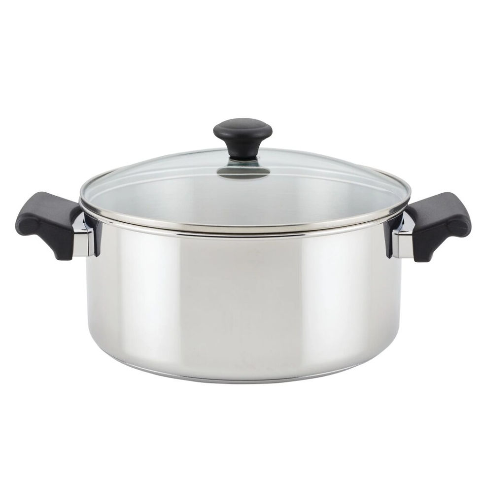 Thumbnail: Classic Traditions Stainless Steel Cookware Set with Ceramic Frypans, 12-Piece 