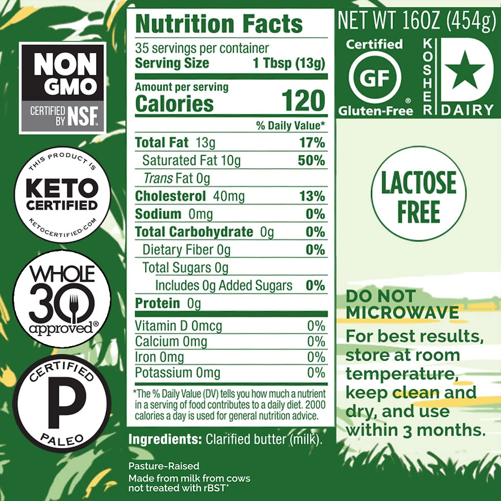 Miniatura: 4th & Heart Original Grass-Fed Ghee, 16 Ounce, Keto, Pasture Raised, Non-GMO, L