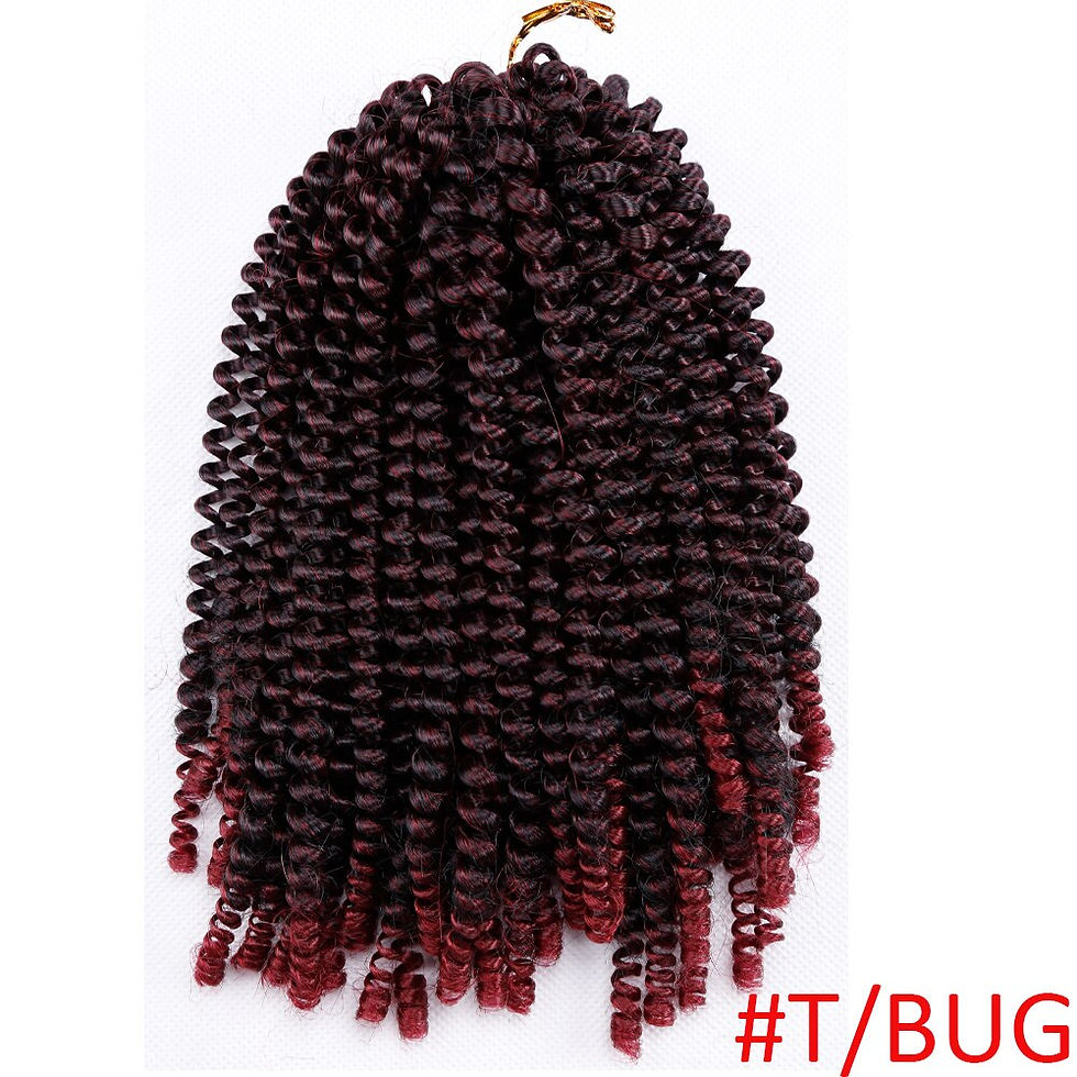 Thumbnail: Synthetic 8inch Spring Twist Hair Crochet Braids Ombre Curly Passion Twist Brai