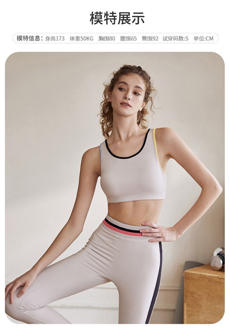 Thumbnail: New Sports Suits Women Yoga Sets Gym Workout Clothing High Impact Padded Bras&H