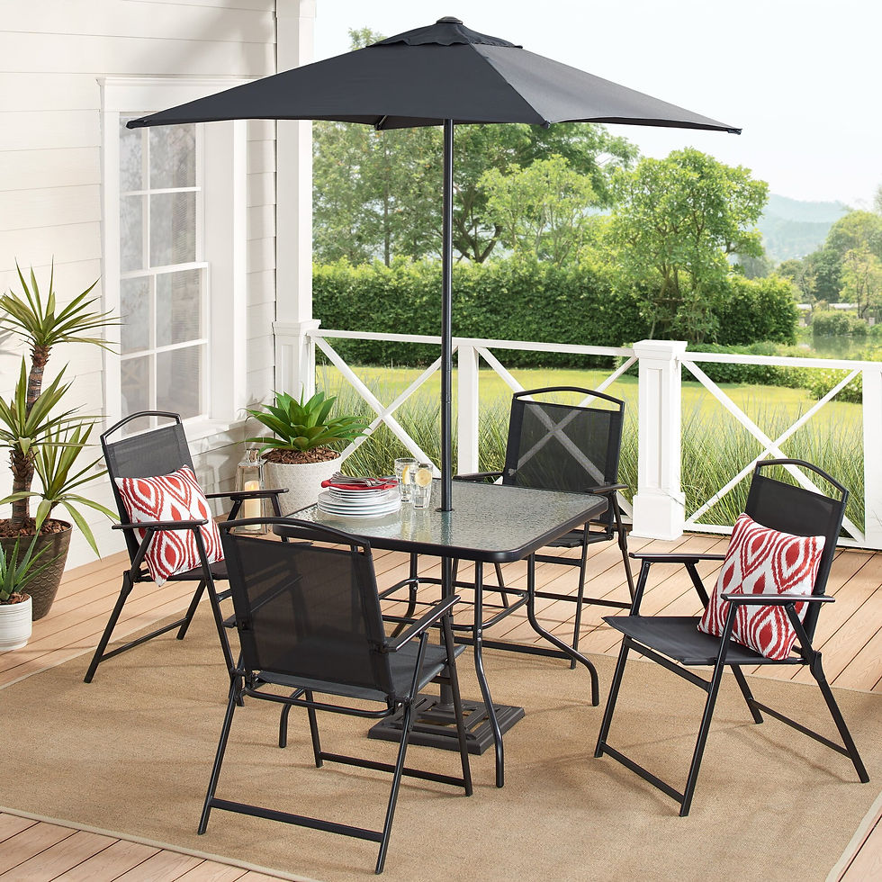 Thumbnail: Mainstays Albany Lane 6 Piece Outdoor Patio Tables Chairs Set