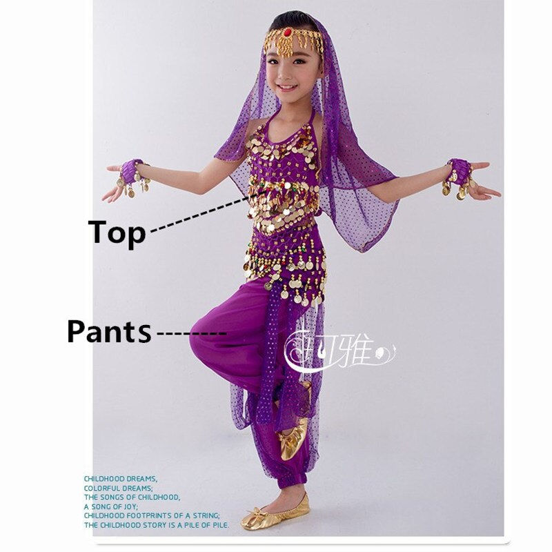 Thumbnail: Kids Belly Dance Costumes Set Oriental Dance Girls Belly Dancing India Belly Da