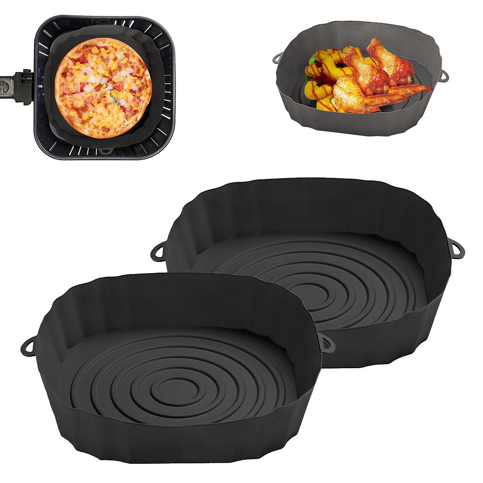Thumbnail: Silicone Air Fryers Oven Baking Tray Round Replacement Grill Pan Airfryer Acces