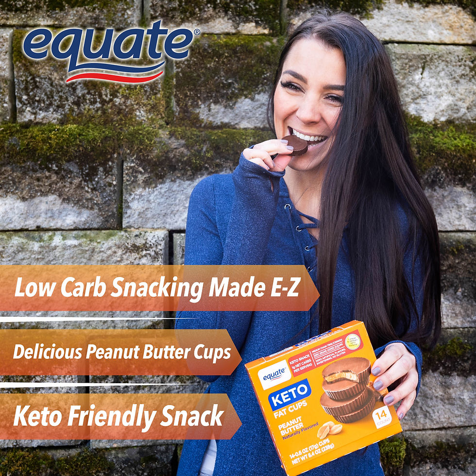 Miniature : Equate Keto Fat Cups, Peanut Butter, Keto Snack, 14 Ct