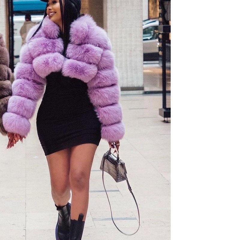 Thumbnail: MAOMAOKONG 2022 Trend New Real Fur Coat Natural Fox Fur Women's Winter Coats Sh
