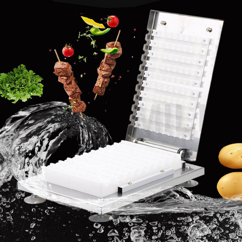 Thumbnail: CANDIMILL Manual Mutton Kebab Maker Stainless Steel Meat Satay Skewer Kebab Mea