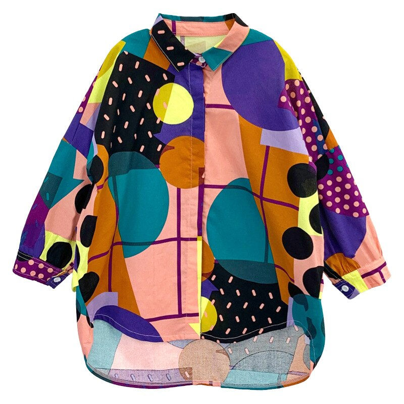 Thumbnail: Girls Shirts Spring And Autumn New Middle-Aged Children And Hit Color Printing 