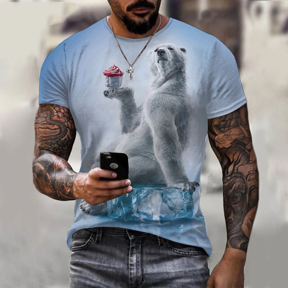 Thumbnail: summer new popular pig 3d printing T-shirt men's casual breathable comfortable 