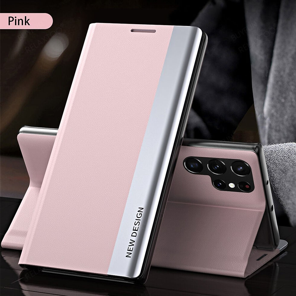 Miniatura: Sumsung S 23 Ultra Case 6D Plating Leather Flip Magnetic Stand Cover For Samsun