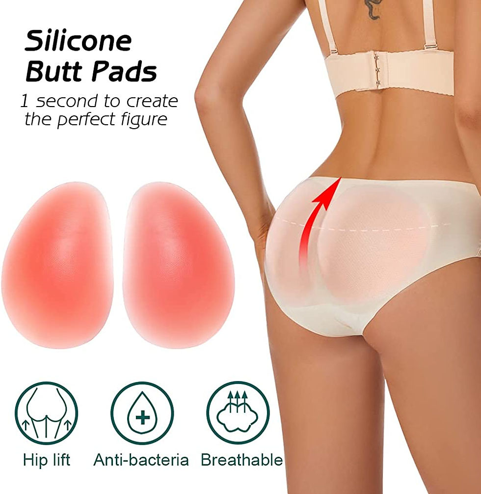 Thumbnail: N.thr 1 Pair Silicone Butt Lift Pads,Women Fake Buttocks Enhancers Inserts Remo