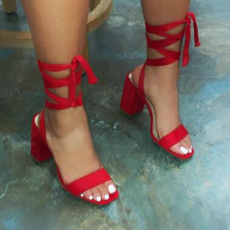 Thumbnail: Flip Flop Ladies Spring/summer New Cross Strap High Heel Sexy Women Sandals Out