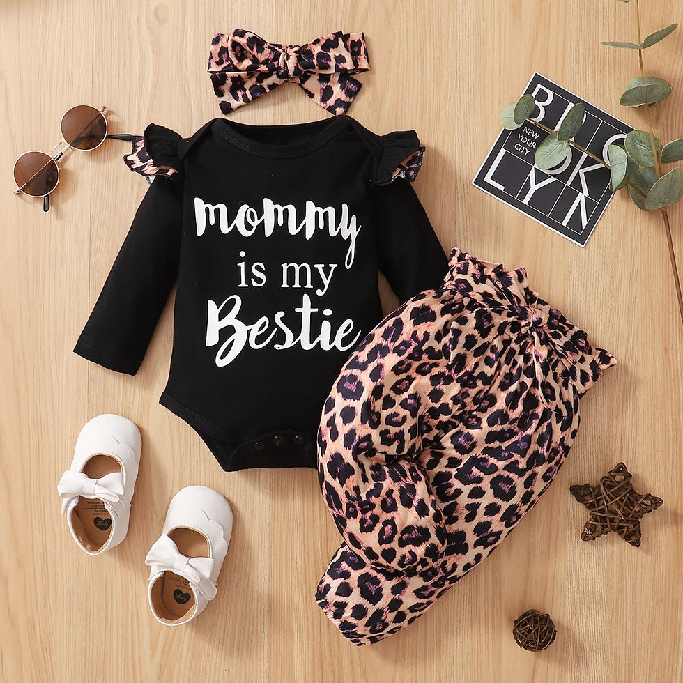 Miniaturbild: 3Pcs Newborn Girl Clothes Set 3 Months Baby Girl Clothes Toddler Girl Outfits B