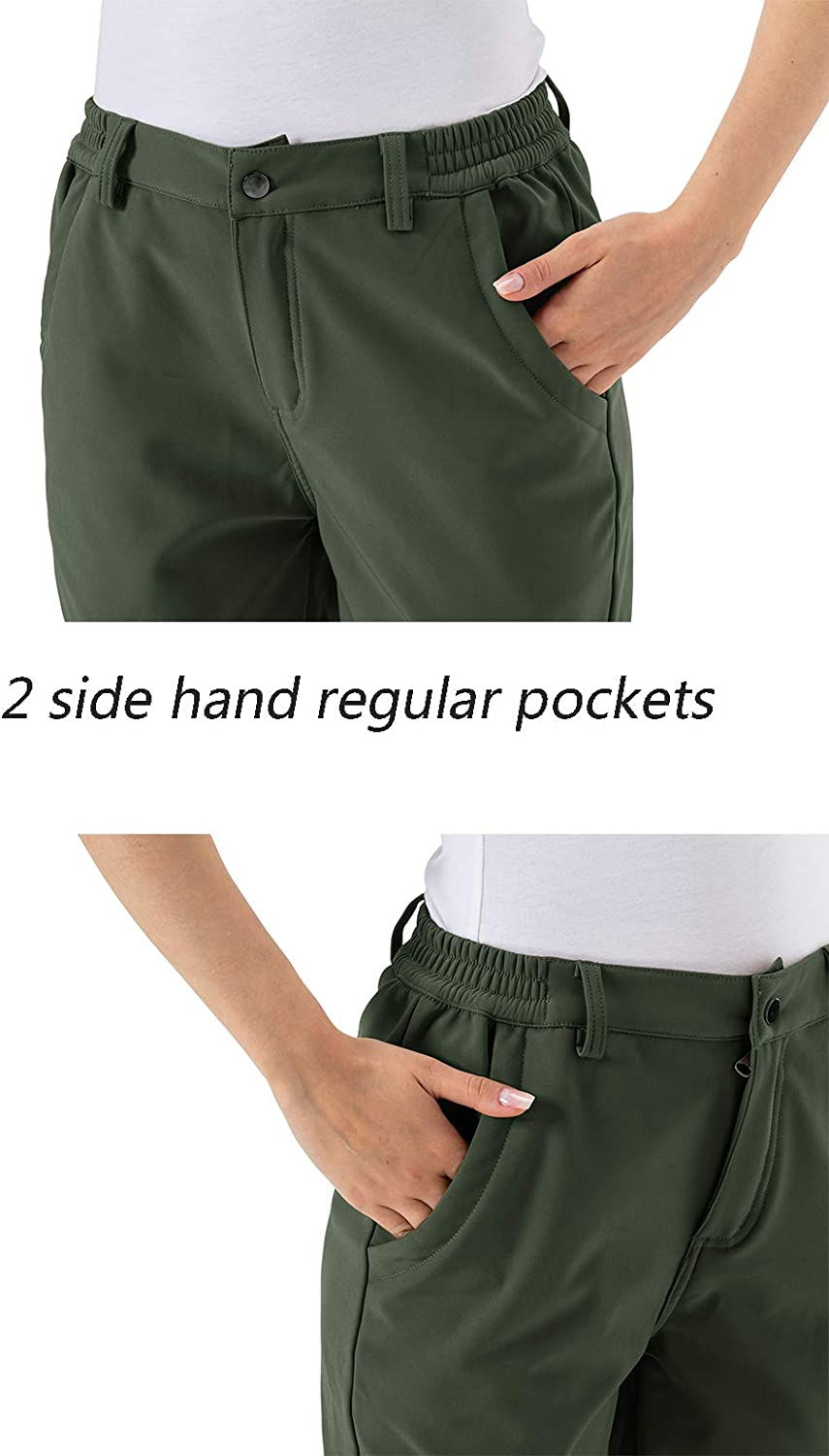 Miniature : YSENTO Women's Fleece Ski Snow Pants Waterproof Windproof Insulated Softshell H
