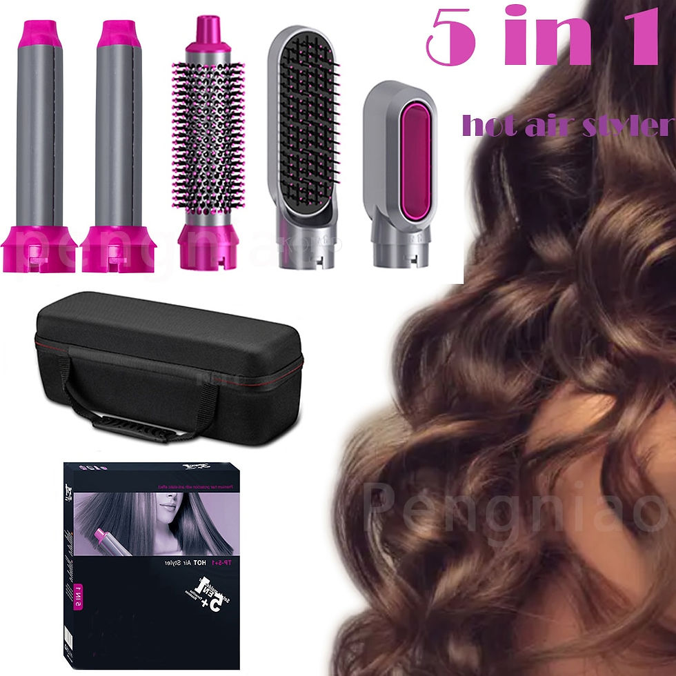 Miniaturbild: Hair Dryer 5 In 1 Heat Comb Electric Hair Curler Professional Curling Iron Hair