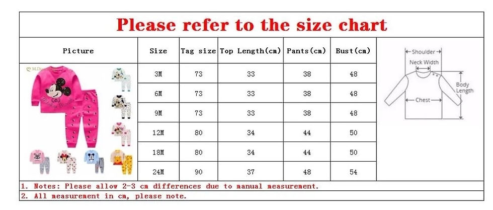 Thumbnail: Cotton Baby Girl Winter Newborn Baby Clothes Set 2 Pieces Toddler Minnie Set