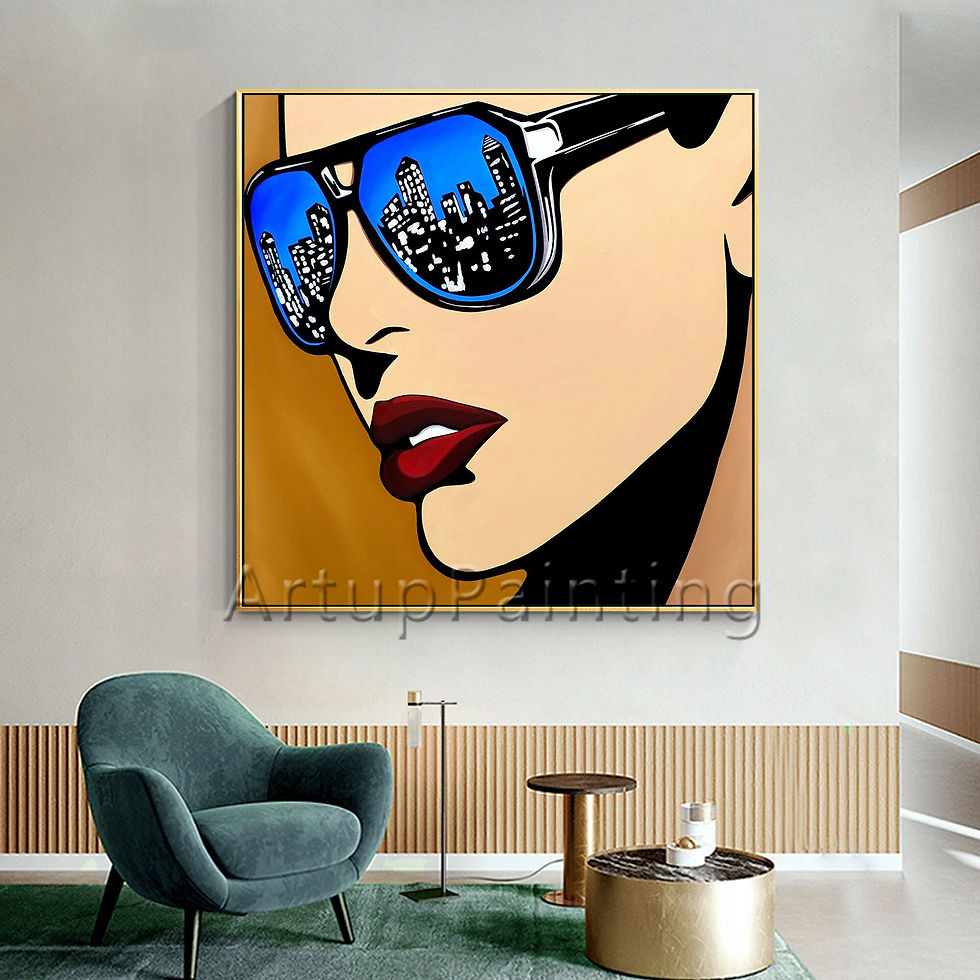 Миниатюра: Hand painted Roy Lichtenstein Pop Art Cartoon oil paintings on canvas  Wall art