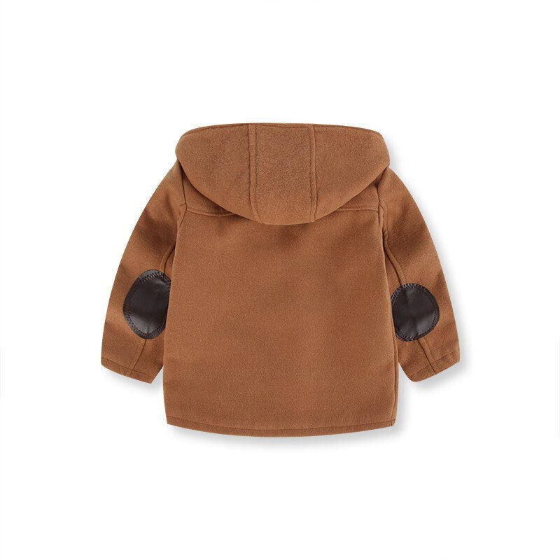 Thumbnail: Wool & Blends Children Clothes Toddler Kids Baby Boys Autumn Winter Hooded Coat