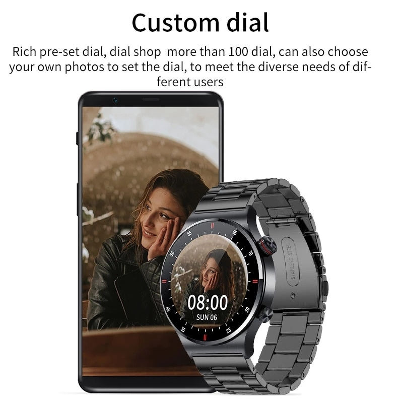 Thumbnail: LIGE ECG+PPG Bluetooth Call Smart Watch Men 2022 Sports Bracelet NFC Waterproof