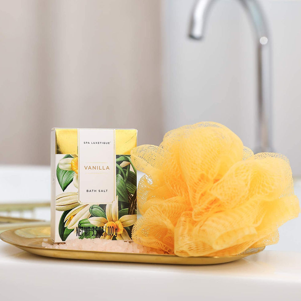 Thumbnail: Spa Luxetique Spa Gift Basekt for Women, 8 Pcs Vanilla Scent Bath and Body Set,