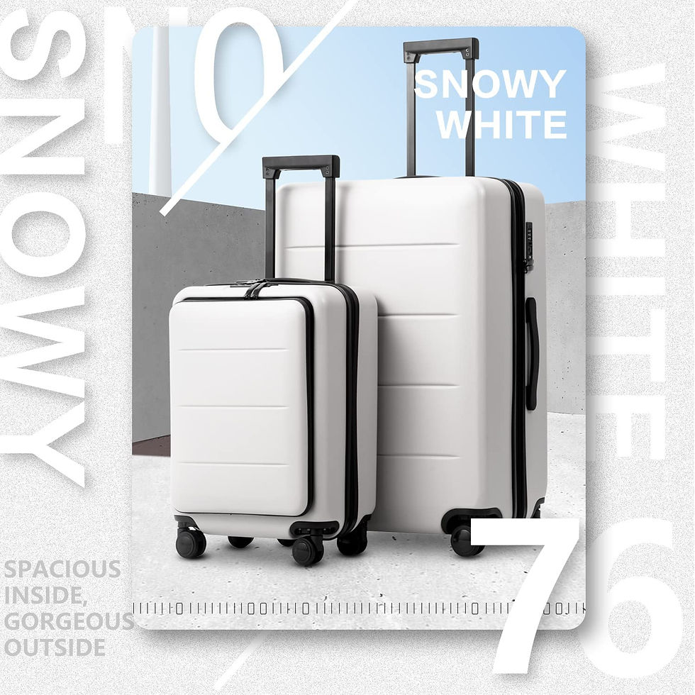 Miniatura: COOLIFE Luggage Suitcase Piece Set Carry On ABS+PC Spinner Trolley with pocket 