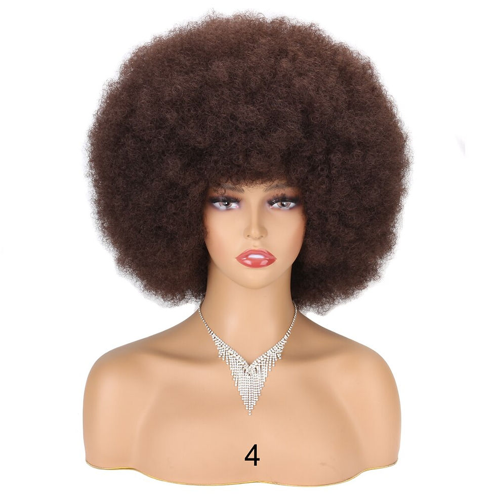 Thumbnail: Afro Kinky Curly Wig Female 8inch Short Afro Wig for Women Good Quality Synthet