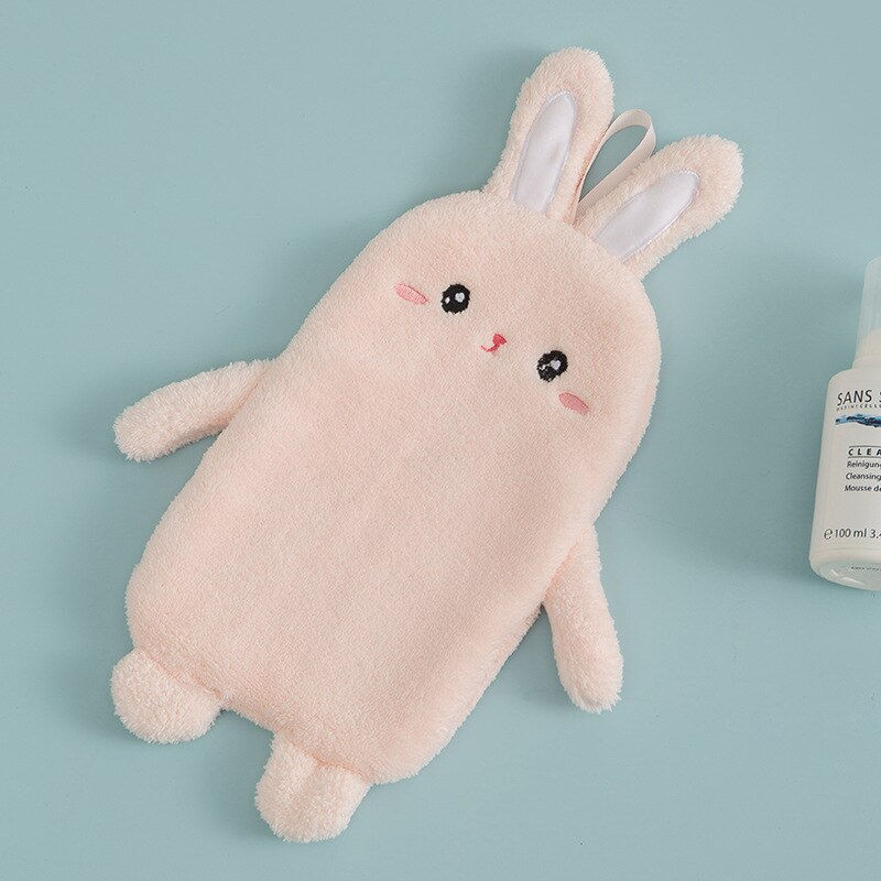 Thumbnail: Absorbent Hanging Type cute rabbit Embroidered Towelette Home Decora Dual Purpo